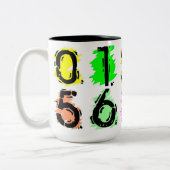 Tasse 2 Couleurs Musique numérotée (Gauche)