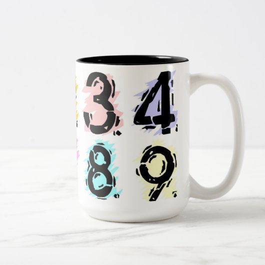 Tasse 2 Couleurs Musique numérotée (Droit)