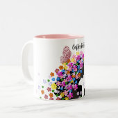 Tasse 2 Couleurs Musique papillon (Devant gauche)