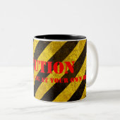 Tasse 2 Couleurs Musique personnalisée radioactive (Devant droit)