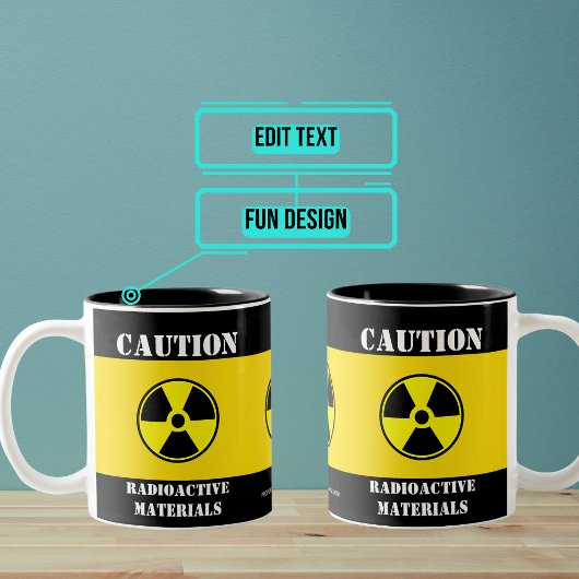Tasse 2 Couleurs Musique personnalisée "radioactive"