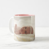 Tasse 2 Couleurs Musique photo d'anniversaire (Devant gauche)