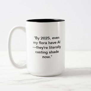 Tasse 2 Couleurs Musique Plante de l'IA Drôle Tech Nature Cadeau