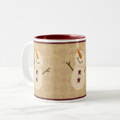 Tasse 2 Couleurs Musique primitive Snowman (Devant gauche)