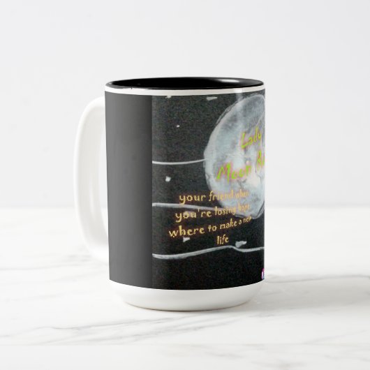 Tasse 2 Couleurs Musique Rose de la lune (Devant gauche)