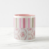 Tasse 2 Couleurs Musique rose & Stripes (Centre)