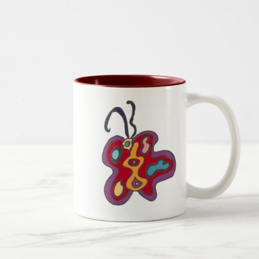 Tasse 2 Couleurs Musique rouge Flutter (Droit)