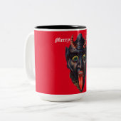 Tasse 2 Couleurs Musique rouge Krampus (Devant gauche)