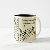 Tasse 2 Couleurs Musique sans mots (Devant droit)