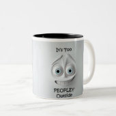 Tasse 2 Couleurs Musique Sarcastique Face 3D (Devant droit)