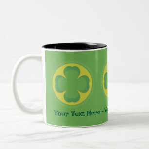 Tasse 2 Couleurs Musique Shamrock irlandaise personnalisée