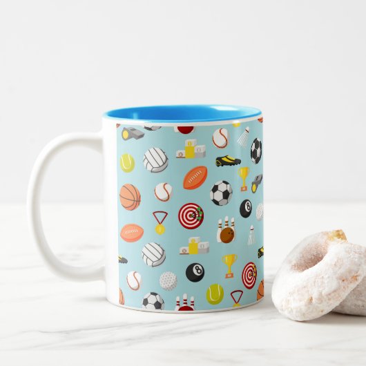 Tasse 2 Couleurs Musique sportive (Avec donut)