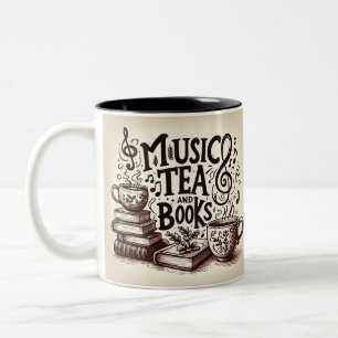 Tasse 2 Couleurs Musique, thé et livres