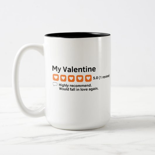 Tasse 2 Couleurs Musique Valentine 5 étoiles Review (Gauche)
