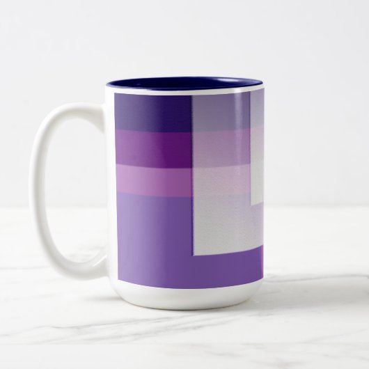 Tasse 2 Couleurs Musique violette et blanche (Gauche)