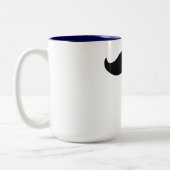 Tasse 2 Couleurs Mustache café mustache drôle meilleure moustache n (Gauche)