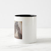 Tasse 2 Couleurs Mustang Cheval en bois Grunge Look (Centre)