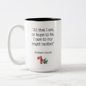 Tasse 2 Couleurs My Angel Mother, Lincoln cite : (Gauche)