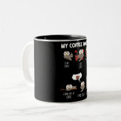 Tasse 2 Couleurs My Coffee Moods Owl Gift Owl Love Coffee Cadeau (Devant gauche)