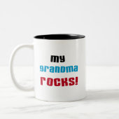 Tasse 2 Couleurs My Grandma Rocks T-shirts et cadeaux (Gauche)