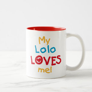 Tasse 2 Couleurs My Lolo Loves Me T-shirts et cadeaux
