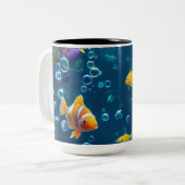 Tasse 2 Couleurs Myg de conception de poisson (Devant gauche)