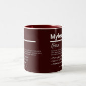 Tasse 2 Couleurs Myles Personalized Name (Centre)