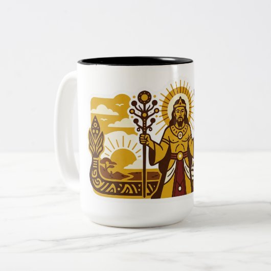 Tasse 2 Couleurs Mythology Batak (Mulajadi na Bolon) (Devant gauche)