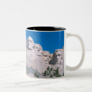 Tasse 2 Couleurs NA, États-Unis, SD, mont Rushmore.