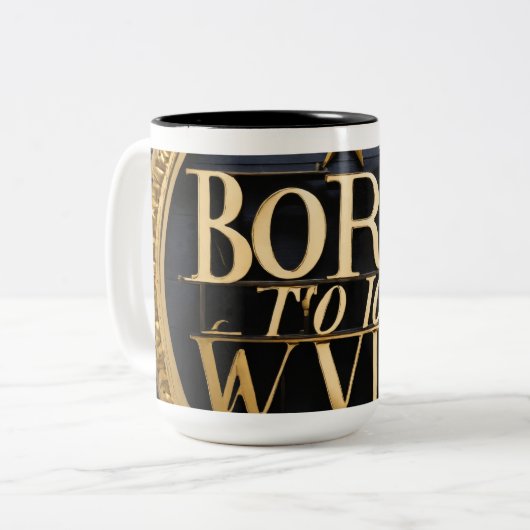 Tasse 2 Couleurs N'abandonnez jamais (Devant gauche)