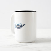 Tasse 2 Couleurs Nage astronaute (Devant gauche)