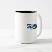 Tasse 2 Couleurs Nage astronaute (Devant droit)