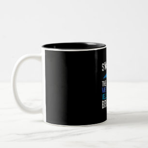 Tasse 2 Couleurs Nager Seulement Sport Où Entraîneur nager Cadeaux