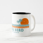 Tasse 2 Couleurs Nags Head Caroline du Nord Sun Palm Trees (Devant droit)