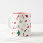 Tasse 2 Couleurs Nail de Noël Motif polonais (Devant gauche)