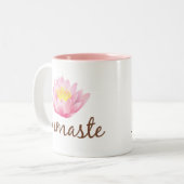 Tasse 2 Couleurs Namaste Lotus Flower Yoga (Devant gauche)