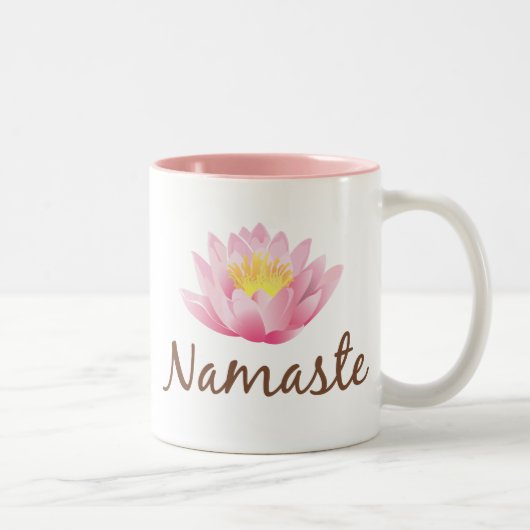 Tasse 2 Couleurs Namaste Lotus Flower Yoga (Droit)