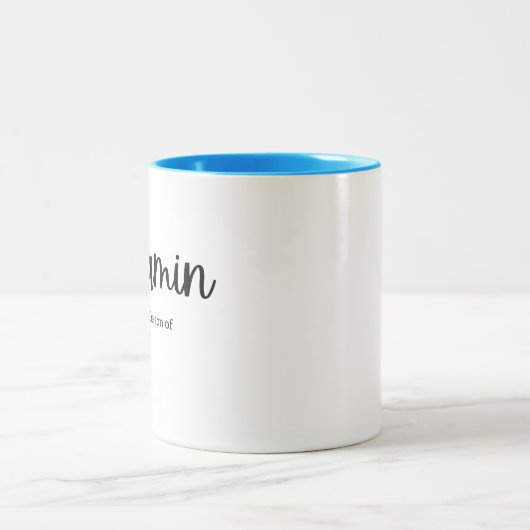 Tasse 2 Couleurs Name meaning: Benjamin (Centre)