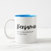 Tasse 2 Couleurs Name meaning: Benjamin (Gauche)