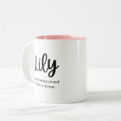 Tasse 2 Couleurs Name meaning: Lily (Devant gauche)