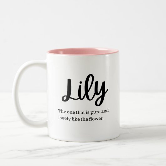 Tasse 2 Couleurs Name meaning: Lily (Gauche)