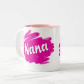 Tasse 2 Couleurs Nana aime le rose (Devant gauche)