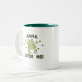 Tasse 2 Couleurs Nana m'aime grenouille (Devant gauche)