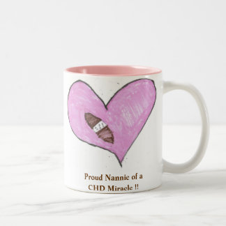 Tasse 2 Couleurs Nannie fier d'un miracle de CHD ! !
