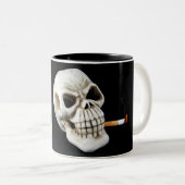 Tasse 2 Couleurs N'Arrête Jamais De Cesser ! (Devant droit)