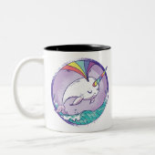 Tasse 2 Couleurs Narwhale arc-en-ciel (Gauche)