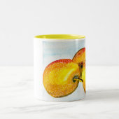 Tasse 2 Couleurs Nashi poires jaune aquarelle fruit (Centre)