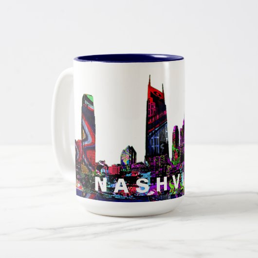 Tasse 2 Couleurs Nashville en graffiti (Devant gauche)
