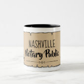 Tasse 2 Couleurs Nashville Notaire Public Soll Feather Quill (Centre)
