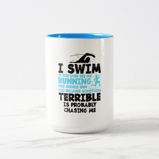 Tasse 2 Couleurs Natation - Je nage (Centre)